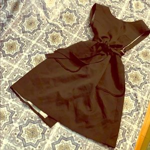 Wrap around black thick strapped dress